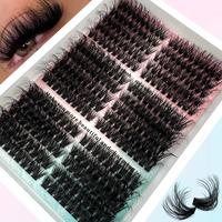 Mixed Length Individual False Eyelashes, 1 Box Reusable Soft Self Grafting Curl Eyelashes, Eye Makeup Enhancement False Eyela...
