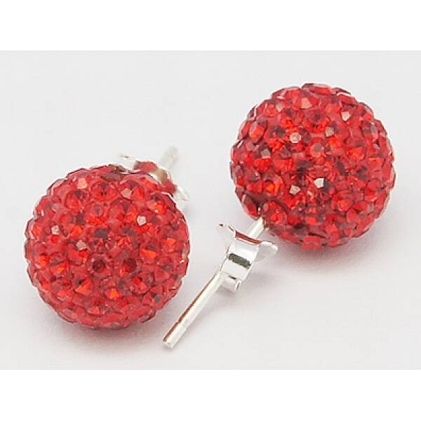 Gifts for Her Valentines Day 925 Sterling Silver Austrian Crystal Rhinestone Ball Stud Earrings for Girl