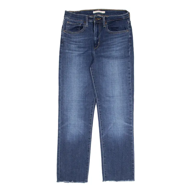 LEVI'S 724 High Rise Jeans Black Denim Regular Straight Womens W27 L24