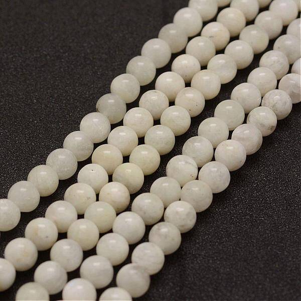 Natural White Moonstone Bead Strands