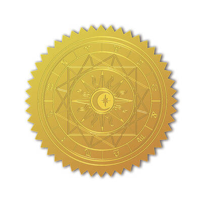 Self Adhesive Gold Foil Embossed Stickers