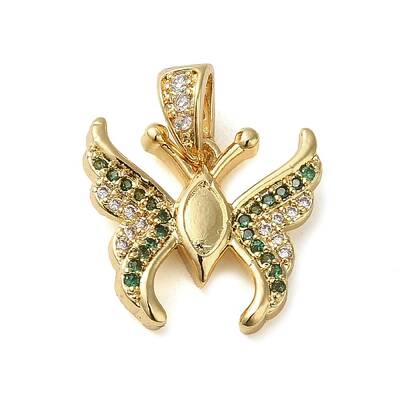 Brass Micro Pave Cubic Zirconia Pendants