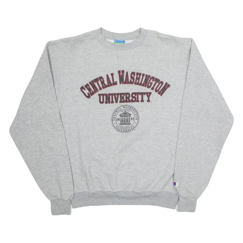 CHAMPION Washington State University Mens Sweatshirt Grey USA S