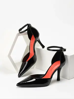 Women's Elegant Stiletto High Heels, Pointed Toe PU Leather Shoes, Plain Pattern, All Seasons Fashion, Perfect for Daily Wear...