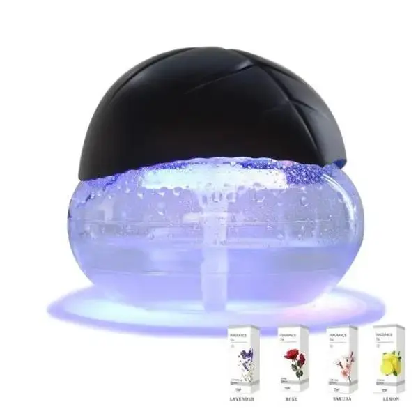 Water-Based Purifier Air Washer, Air Revitalizer & Freshener, Air Fresher with 7 LED Color Changing Light for Rooms (Black,Wh...