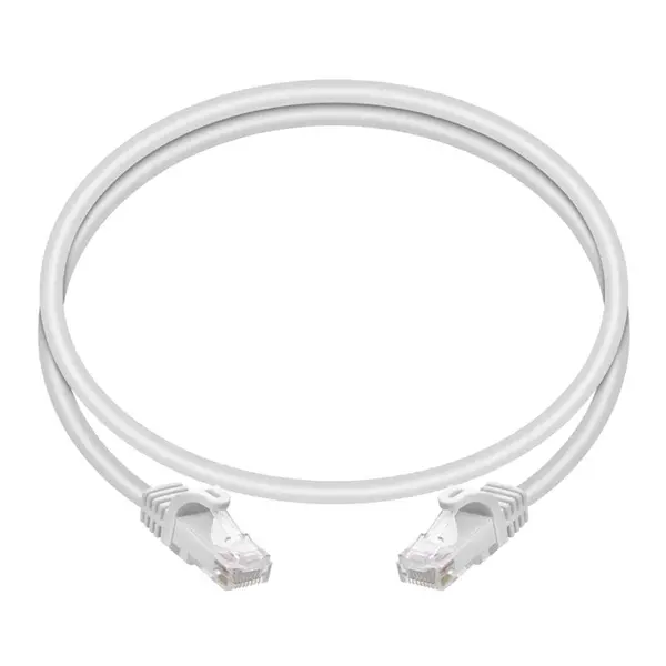 11335 Monoprice Cat5e Ethernet Patch Cable FLEXboot Snagless RJ45 Stranded 350MHz UTP Pure Bare Copper 24AWG 3ft White