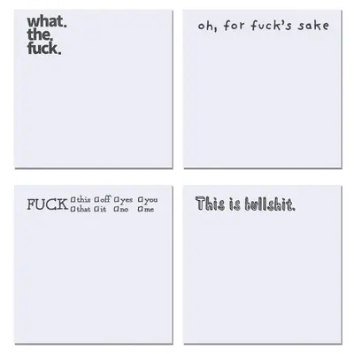 Creative Sticky Note, 4 Counts/set Funny Tearable Sticky Note, Novelty Memo Pad, Current Mood Sticky Note Tab, Office Desk Ac...