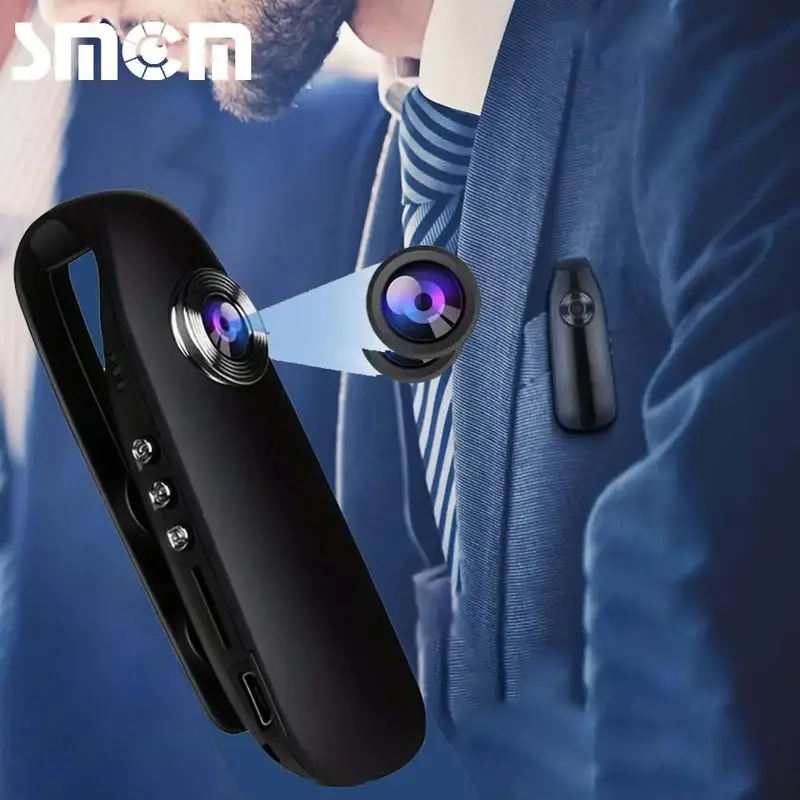 SMCM 1080P Full HD Convenient Camera, USB Rechargeable Home Outdoor Camera, Bicycle Video Recorder with Back Clip, Small Cam...