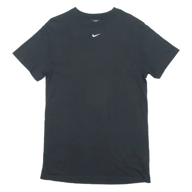 NIKE Mens T-Shirt Black Crew Neck S