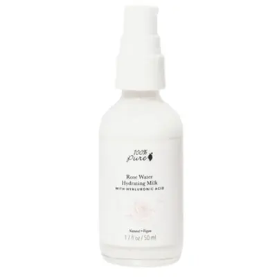 100% pure Moisturizing Milk with Rose Water 50 ml