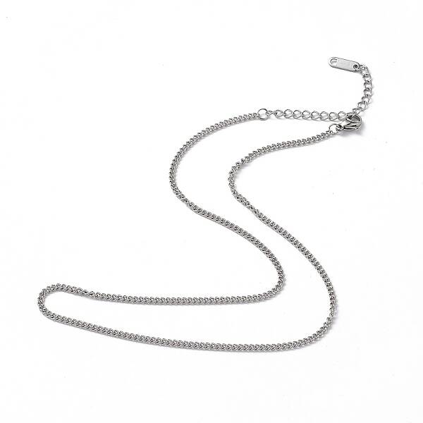 Non-Tarnish 304 Stainless Steel Curb Chain Necklace for Men Women