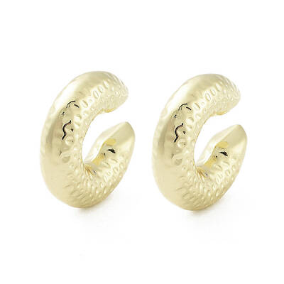 Donut Brass Cuff Earrings