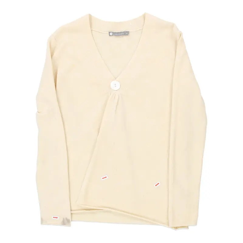 In Cashmere Cardigan - Small Cream Cashmere