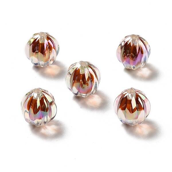 Two Tone UV Plating Rainbow Iridescent Acrylic Beads