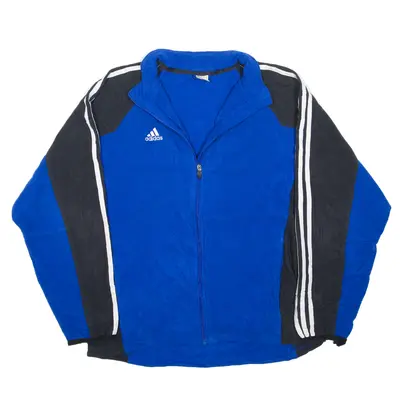 ADIDAS Fleece Jacket Blue Mens M