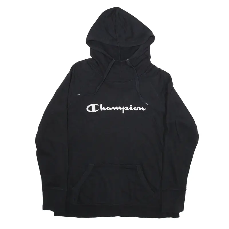 CHAMPION Hoodie Black Pullover Womens L