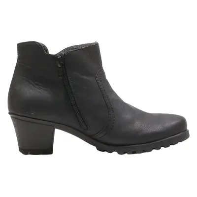 RIEKER Ankle Boots Black Leather Womens UK 4