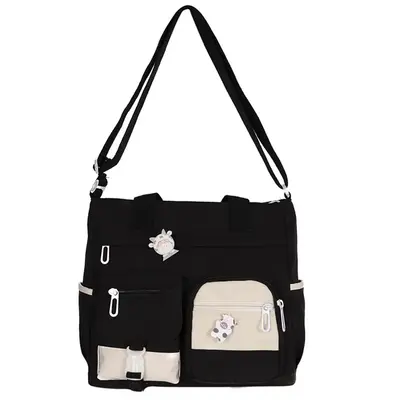 Cute Messenger Bag for Women  Shoulder Crossbody with Accessories Aesthetic Tote Student School Schoolbag