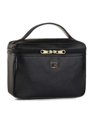 Guess Nohea Black Synthetic Leather Cosmetic Bag 29.5x18.5x15 cm