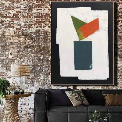 Original Abstract Oil Painting On Canvas Canvas Acrylic Fine Art Contemporary Wall Art | BEAUTY OF GEOMETRY