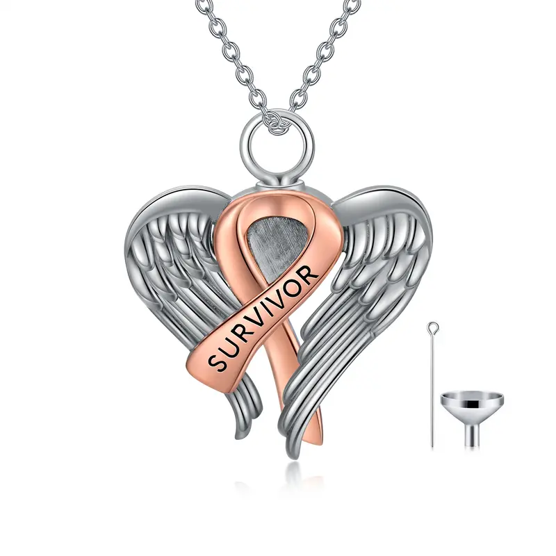 Sterling Silver Angel Wing Pendant Necklace