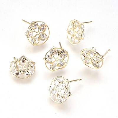 Brass Stud Earrings