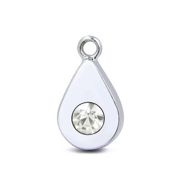 Platinum Plated Alloy Glass Rhinestone Charms