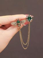 Rhinestone Decorated Bee Design Brooch, Exquisite Clothes Brooch for Women & Girls for Daily Clothing Decor, Trendy Temperame...