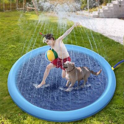 Kids & Pet Splash Pad - Non-Slip, Outdoor Water Play Mat & Fountain