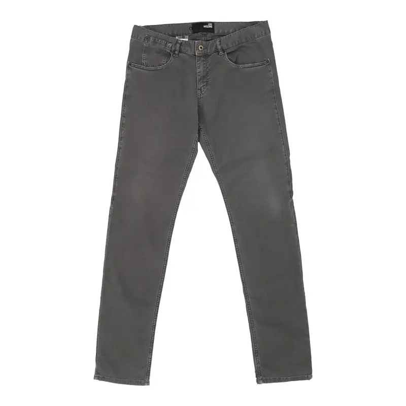 Love Moschino Jeans - 33W UK 12 Grey Cotton | Size: UK 12