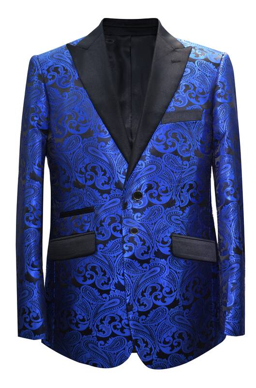 Mens Bright Blue Suit