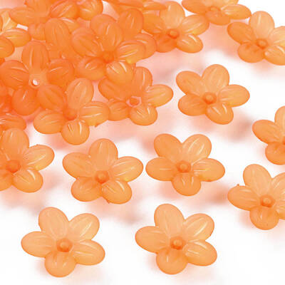 Frosted Acrylic Bead Caps