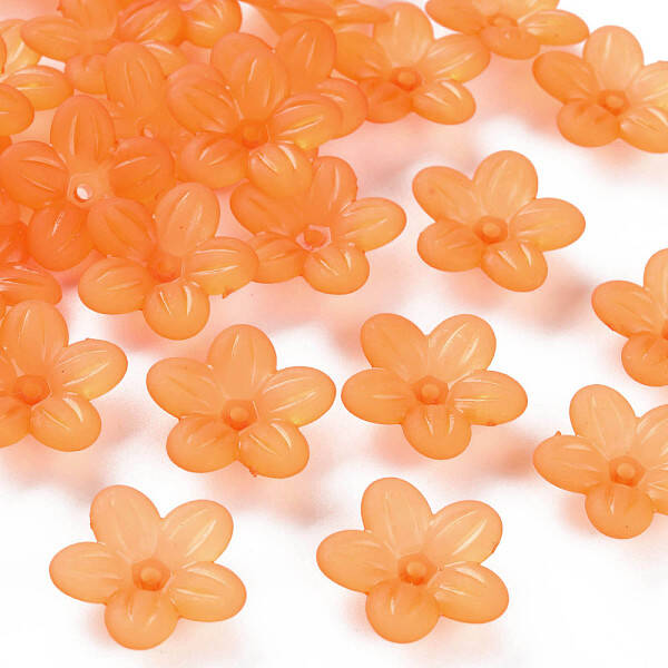 Frosted Acrylic Bead Caps