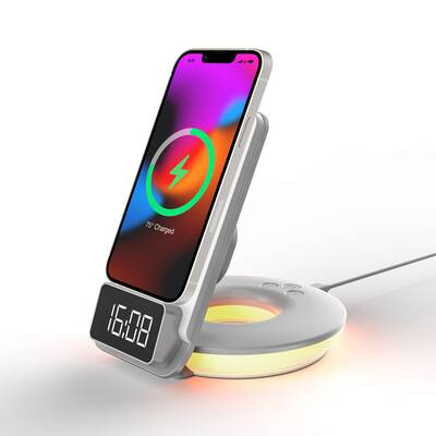 Rexing 3-in-1 Wireless Charging Station | Touch Control | Table Lamps for Home and Office | Desk Lamp with Cable | 15W Qi-cer...