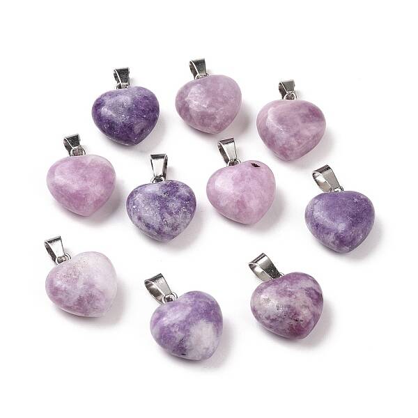 Natural Lepidolite/Purple Mica Stone Pendants