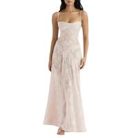 Women Spaghetti Strap Long Dress Floral Lace Sleeveelss Sling Backless Dress Summer Beach Holiday Dress prom dress summer out...