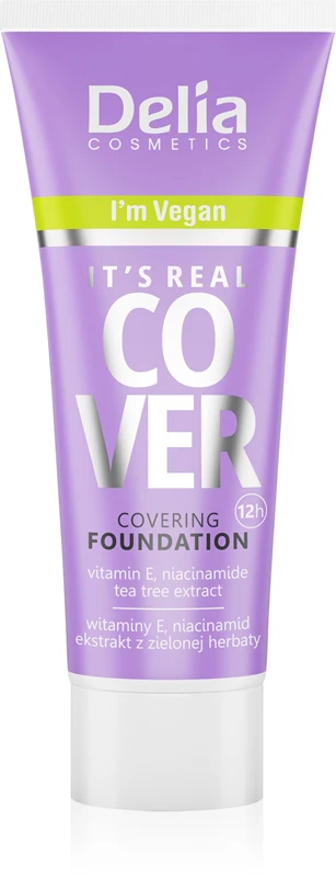 Delia Cosmetics It'S Real Cover Foundation Color 201 Vanilla 30 Ml
