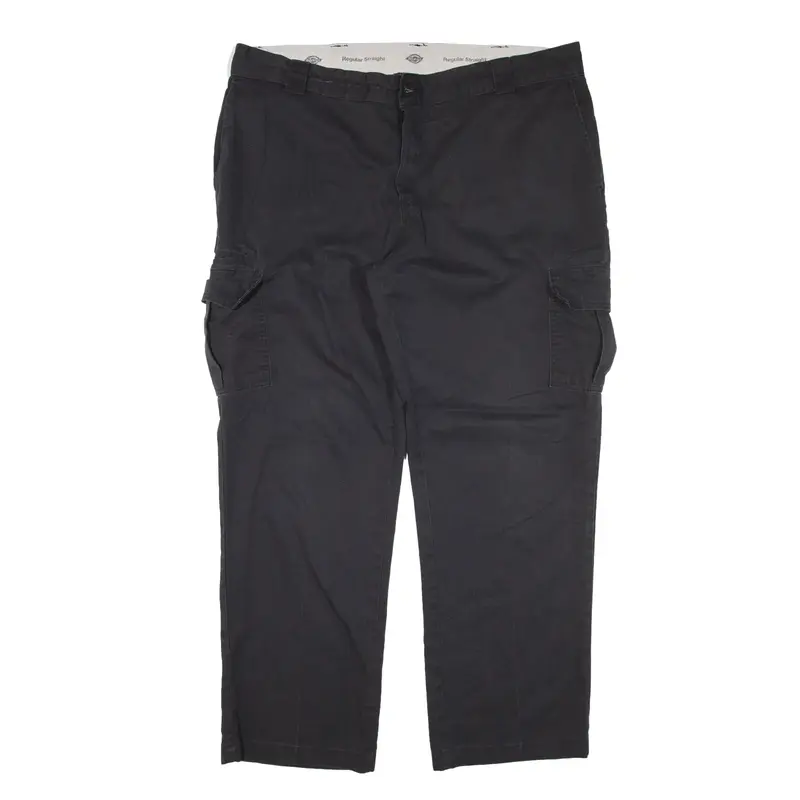 DICKIES Cargo Workwear Trousers Black Regular Straight Mens W40 L30