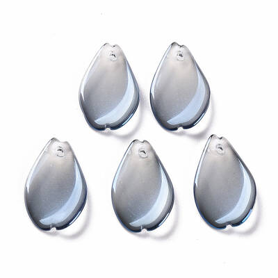 Transparent Spray Painted Glass Pendants