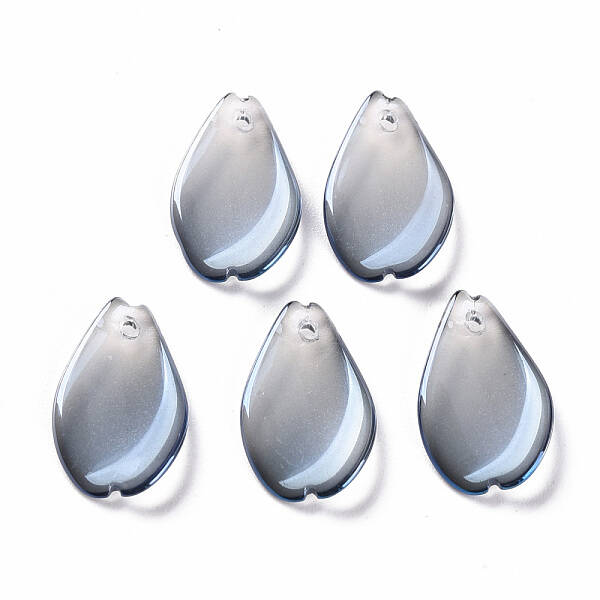 Transparent Spray Painted Glass Pendants