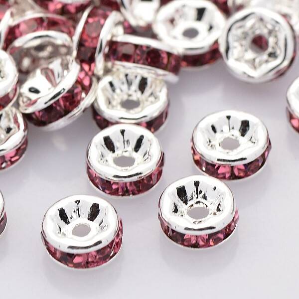 Brass Grade A Rhinestone Spacer Beads