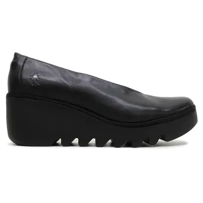 Fly London BESO246FLY Arkansas Leather Women's Slip On Shoes - Black Black - Size:US 6-6.5 Women