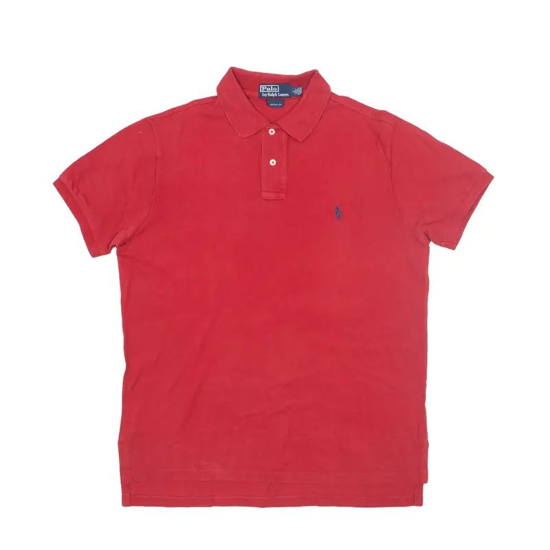 POLO RALPH LAUREN Polo Shirt Red Short Sleeve Mens L