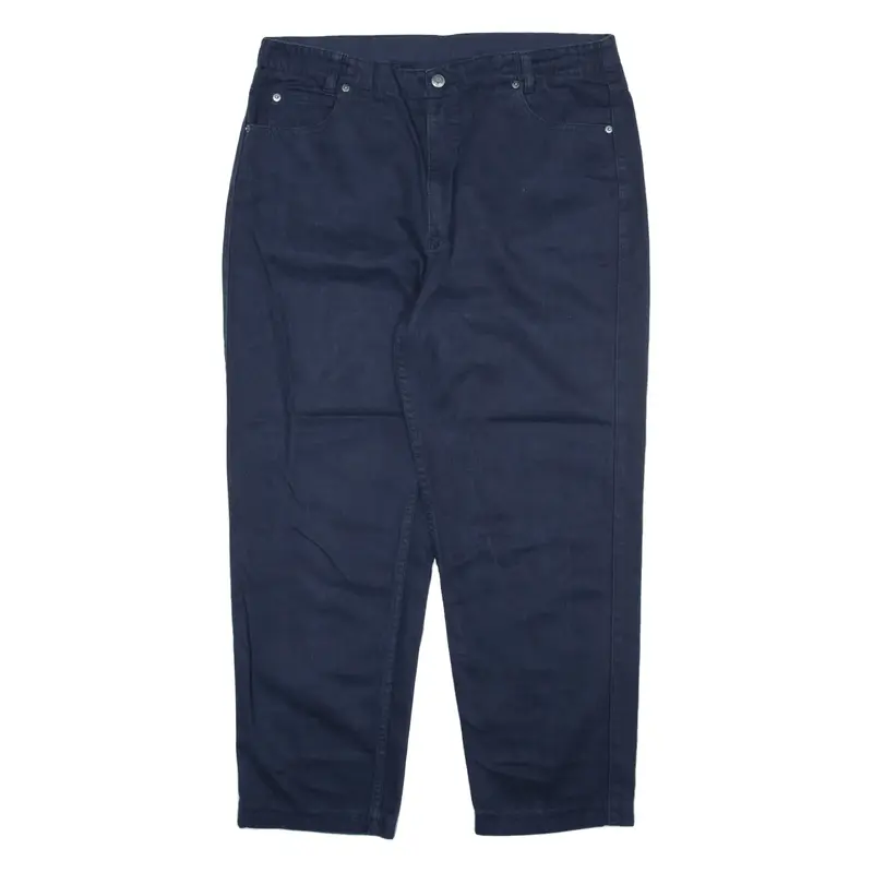 TEDDY'S Womens Trousers Blue Relaxed Tapered W34 L26