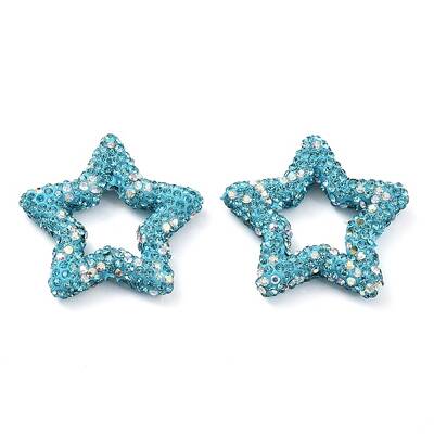 Star Shape Polymer Clay Rhinestone Beads