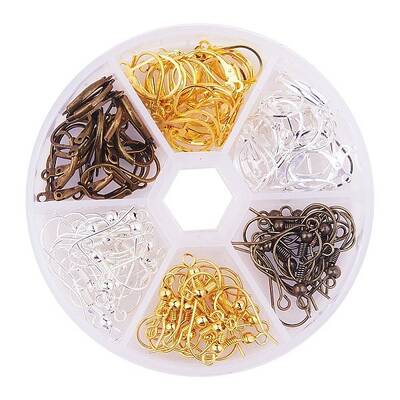120pcs Brass Earring Settings