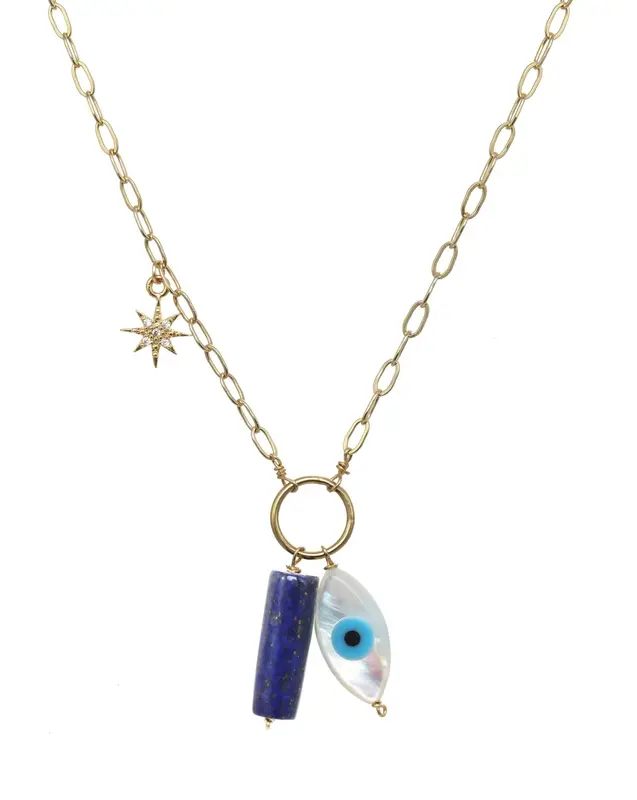 Eye Chakra Necklace | Metal Color: Gold