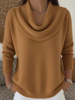 Serenna β Women's Sweater with Bow and Round Neckline