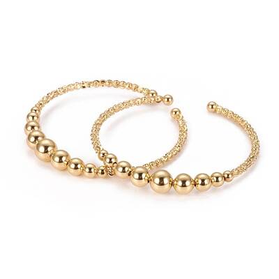 Long-Lasting Plated Brass Cuff Bangles