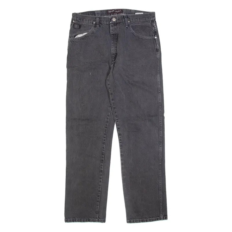WRANGLER Mens Jeans Grey Regular Straight W34 L32